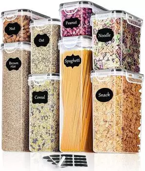 LuxusKollektion Vorratsdosen-Set 8-teilig, luftdicht, BPA-frei, 14L