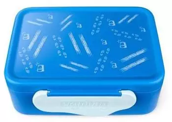 ergobag Bärni Brotdose mit Trennfach, BPA-frei, dunkelblau (01069-30001-10)