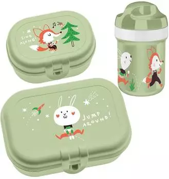 Koziol Hop on at Home Lunchbox-Set mit Trinkflasche 200ml, 3-teilig, bunt (8641757)