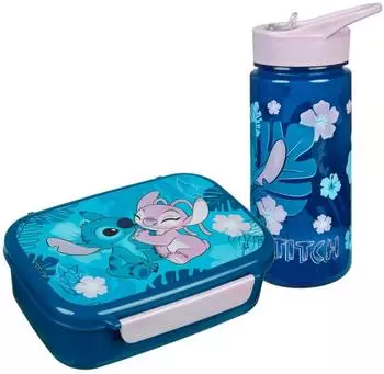 Scooli Lilo & Stitch Brotdose & Trinkflasche Set, Kunststoff, Kinder (STLO9864)
