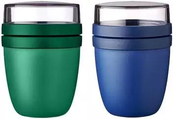 Mepal Lunchpot Ellipse Mixed vivid green + vivid blue, 500ml + 200ml