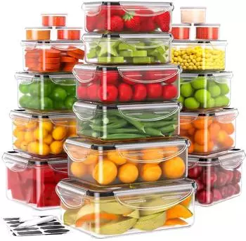 LuxusKollektion Frischhaltedosen-Set 40-teilig, auslaufsicher, BPA-frei