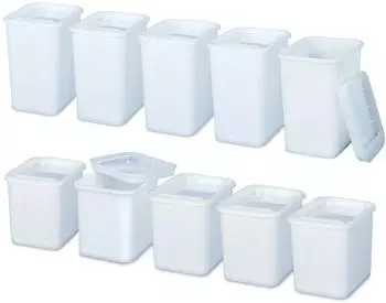 BRB Vorratsdosen-Set 10-teilig mit Deckel, 5x2L + 5x3L, PE-HD (74830)