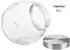 LuxusKollektion Bonbonglas mit Deckel, transparent, rund, 2L, 2er-Set