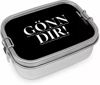 Design@Home Lunchbox „Gönn dir" 900ml, Edelstahl (003862090201)