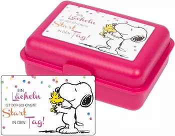 United Labels Peanuts Snoopy Collection Lunchbox mit Trennwand, Kunststoff, pink (0128451)