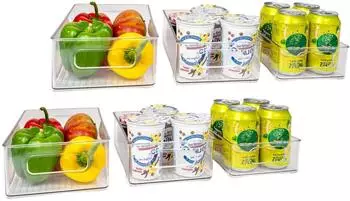 Intirilife K&uuml;hlschrank Aufbewahrungsboxen 6er-Set, transparent (IL-100931)