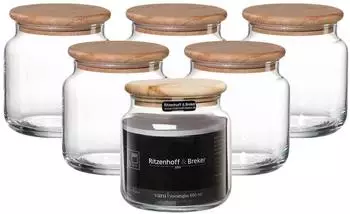 Ritzenhoff & Breker Varu Vorratsgl&auml;ser 600ml, transparent, 6er-Set