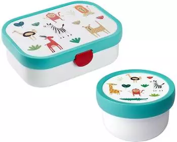 Mepal Campus Obst- und Bentobox Animal Friends, Kunststoff, 300 & 750ml, BPA-frei
