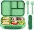 LuxusKollektion Bento Lunchbox Kinder 1200ml cyan mit Besteck