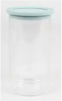 Buri Vorratsglas rund mit Silikondeckel 1100ml, 6er-Set