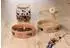 Ritzenhoff & Breker Mika Cat Leckerli-Dose mit Holzdeckel, Glas, transparent, 6er Set (ø 10cm)