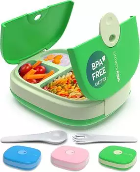 Umami Kids Lunchbox Bento 3 F&auml;cher, BPA-frei, mit Besteck