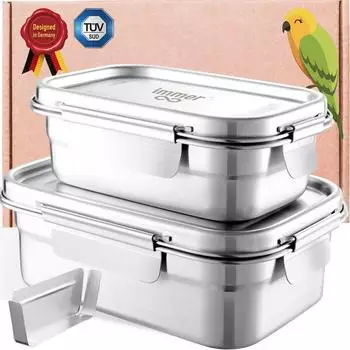 immer SafeLock Lunchbox-Set Edelstahl 800ml + 1600ml (IB20764)