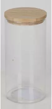 Buri Vorratsglas 1750ml mit Bambusdeckel, luftdicht, 8er-Set