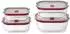 Black+Blum Stack + Nest Frischhaltedosen aus Glas, 4er-Set (FBGR-BX-PACK4)