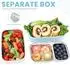 LuxusKollektion Bento Box Edelstahl 1700ml, blau, auslaufsicher mit Fächern und Besteck