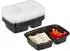 Relaxdays Meal Prep Boxen 2 Fächer, 10er Set, schwarz/transparent (10028692)