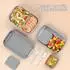 LuxusKollektion Lunchbox Bento Box auslaufsicher 1900ml, grau