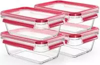 Emsa Frischhaltedose "Clip & Close Glas Set, rechteckig, 100 % dichte