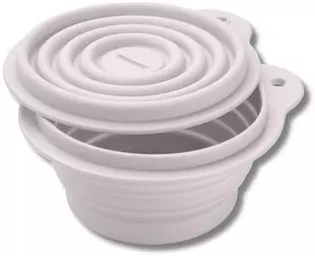 Fackelmann Snack Box "Be The Move" faltbar, rund, &Oslash;13cm, wei&szlig; (26927)