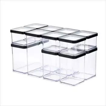 Rotho LOFT Aufbewahrungsboxen luftdicht, transparent, 12er-Set