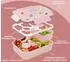 LuxusKollektion Bento Box Kinder 1300ml, 6 Fächer, rosa