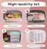 LuxusKollektion Bento Box Kinder 1300ml, 6 Fächer, rosa
