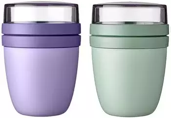 Mepal Lunchpot Ellipse Mixed Mini Vivid Lilac + Nordic Sage 300ml + 120ml