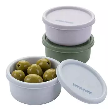 Fackelmann Snack Box "Be The Move" rund &Oslash;8cm, 3er-Set (26925)