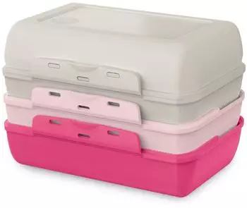 Emsa Variabolo Kids Brotdosen-Set 4-tlg., grau/pink (N1111000)