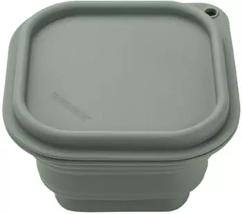 Fackelmann Snack Box "Be The Move" faltbar, eckig, gr&uuml;n, 13x13cm (26926)