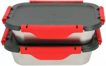 Faitron HeatsBox Innenschalen-Set 2x 925ml, Edelstahl (HB-ID-02)