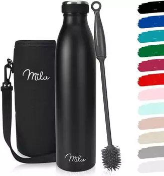 Milu Isolierflasche Edelstahl, schwarz, 750ml (6468)