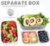 LuxusKollektion Bento Lunchbox Edelstahl 1700ml, grau
