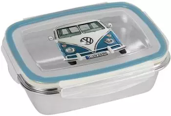 Geda Labels VW Bulli Classic Brotdose blau, Edelstahl, 850ml (15731)