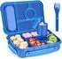 LuxusKollektion Bento Box Kinder 5 Fächer, 1300ml, marineblau, BPA-frei, mikrowellenfest