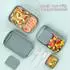 LuxusKollektion Lunchbox 1900ml, 2 Schichten, auslaufsicher, grün