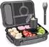 LuxusKollektion Bento Box 5 Fächer 1300ml BPA-frei, mikrowellenfest, dunkelgrau
