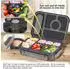LuxusKollektion Bento Box 5 Fächer 1300ml BPA-frei, mikrowellenfest, dunkelgrau