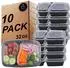 LuxusKollektion Meal Prep Container 2 Fächer, BPA-frei, 32oz, 10er-Set
