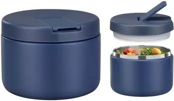 LuxusKollektion Thermobeh&auml;lter Edelstahl 350ml, Weithals, blau, Kinder