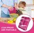 LuxusKollektion Brotdose Kinder 5 Fächer 1300ml, auslaufsicher, rosa