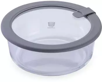 Fackelmann Vorratsdose aus Borosilikatglas, rund, 950ml