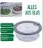 Fackelmann Vorratsdose aus Borosilikatglas, rund, 950ml