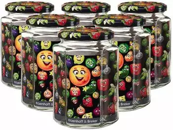 Ritzenhoff & Breker Smile Vorratsglas 770ml sechseckig, 6er-Set (4053532186571)