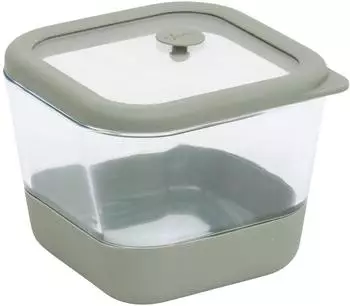 Paris Prix Siliglass quadratische Vorratsdose 0,8L, grau