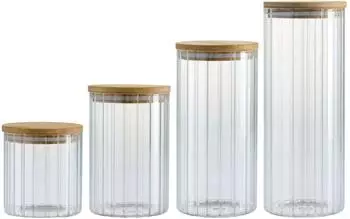 Ritzenhoff & Breker Linea Vorratsgl&auml;ser-Set, 4-teilig, transparent
