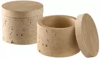 APS Butterdose "2er Set MINERA" Beton, &Oslash; 6 cm, H: 5 cm, 40 ml, Unikat