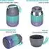 LuxusKollektion Thermobehälter 2er-Set 500ml & 700ml, Edelstahl, regenbogenfarben, mit Löffel